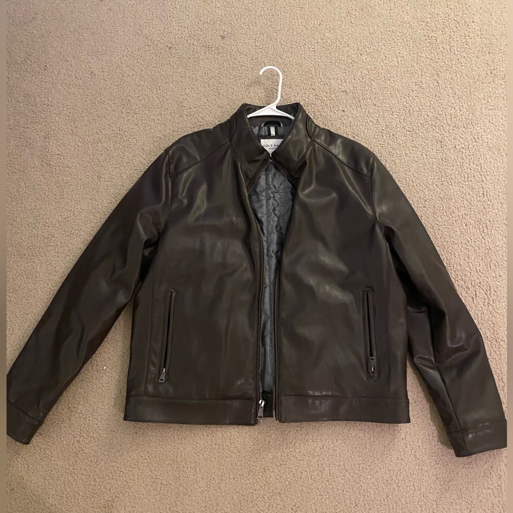 Men’s Cole Hana Poly Brown Leather Jacket